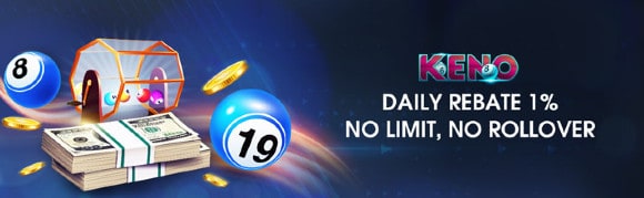 Keno & Lotto Up To 1% Daily Rebate di M88