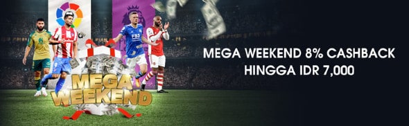 Mega Weekend Cashback di M88